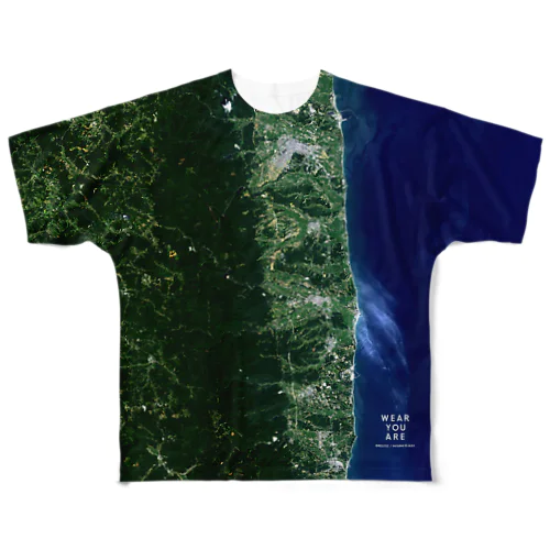 福島県 双葉郡 Tシャツ 両面 All-Over Print T-Shirt