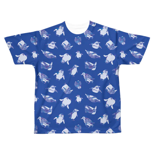 ペンギン柄 All-Over Print T-Shirt