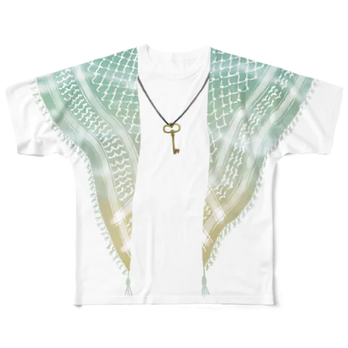 No.2 “We are coming back”【‎عائدون】私たちは帰還する（type Kufiya） All-Over Print T-Shirt