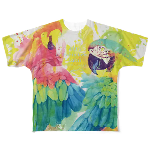 出逢った青い鳥と赤い鳥 All-Over Print T-Shirt