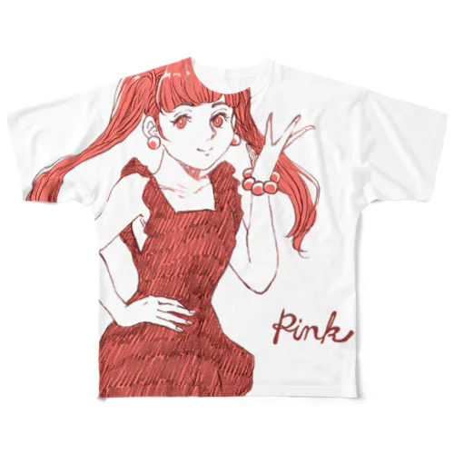 Pink All-Over Print T-Shirt