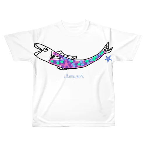 カラフル魚 All-Over Print T-Shirt