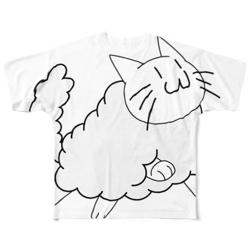 もこねこ All-Over Print T-Shirt