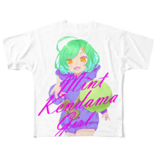 MINT KENDAMA GIRL All-Over Print T-Shirt