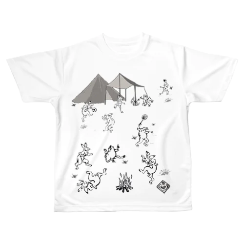 野営(キャンプ) All-Over Print T-Shirt