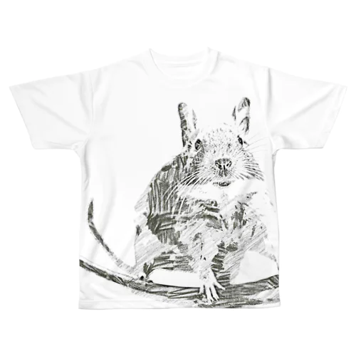 スケッチデグー All-Over Print T-Shirt