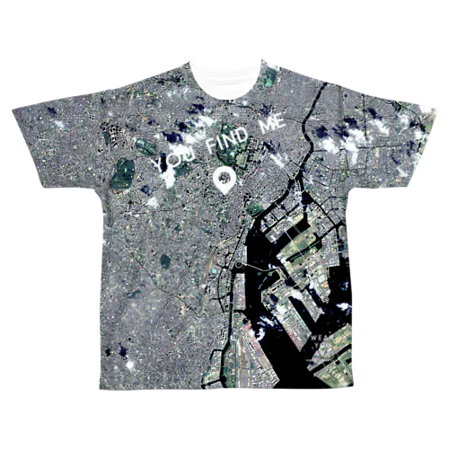 東京都 港区 All-Over Print T-Shirt