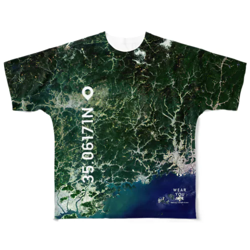 岡山県 津山市 Tシャツ 両面 All-Over Print T-Shirt