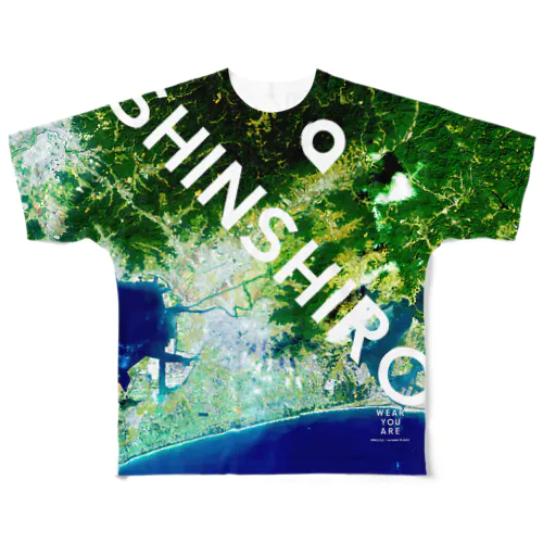 愛知県 新城市 Tシャツ 両面 All-Over Print T-Shirt
