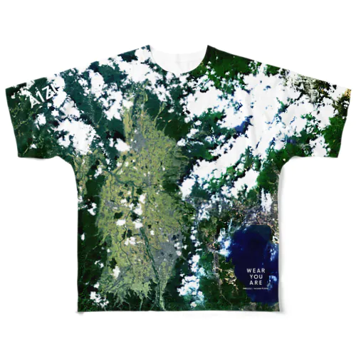 福島県 喜多方市 Tシャツ 片面 All-Over Print T-Shirt