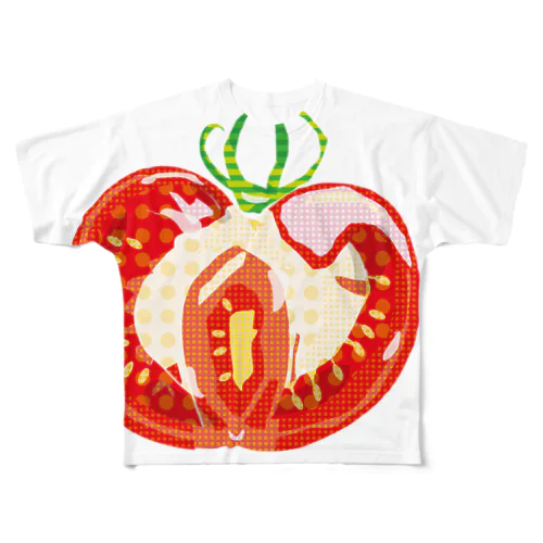 水玉トマト All-Over Print T-Shirt