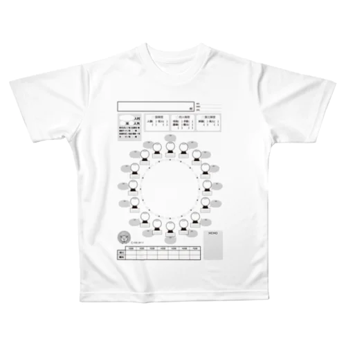 人狼ゲーム記録用 All-Over Print T-Shirt