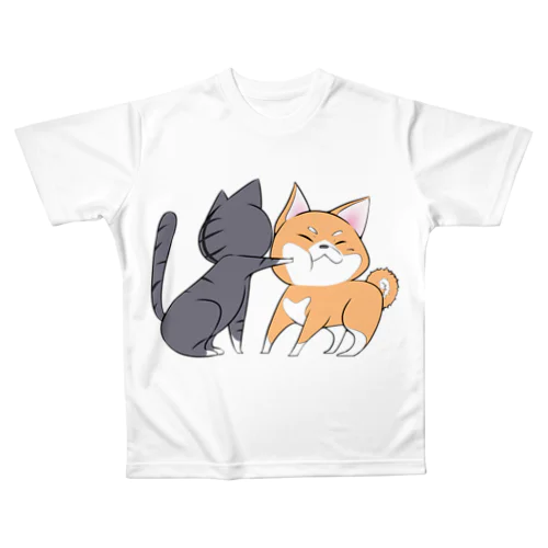 しばねこネコパンチ All-Over Print T-Shirt