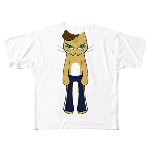 HumanCat<タトゥー>(透過ver.) All-Over Print T-Shirt