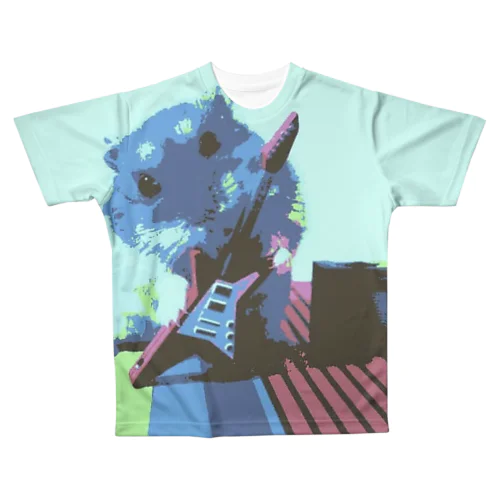 rock ハムスターちゃん All-Over Print T-Shirt