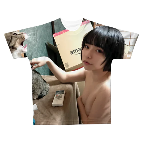ねこ All-Over Print T-Shirt