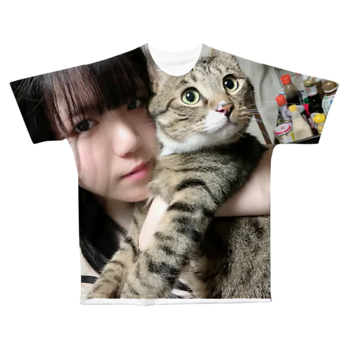 ねこ All-Over Print T-Shirt