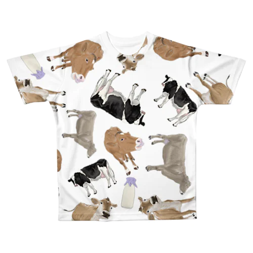 乳牛いっぱい🐄Tシャツ All-Over Print T-Shirt
