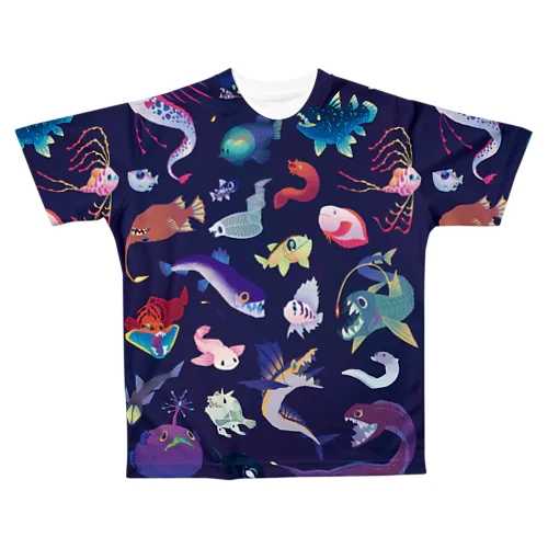 深海魚 All-Over Print T-Shirt