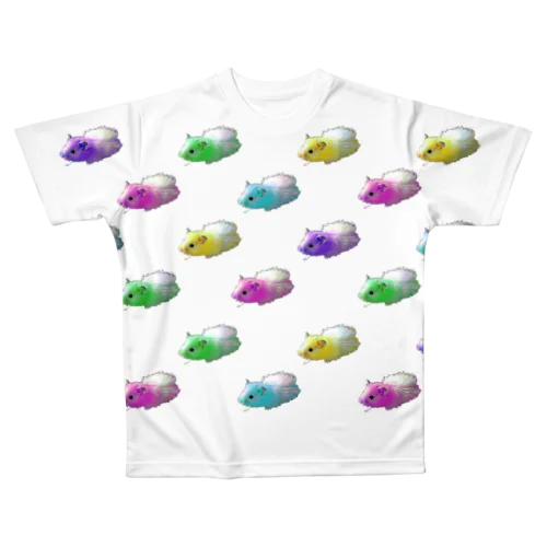 うちのハムスター／カラフル All-Over Print T-Shirt