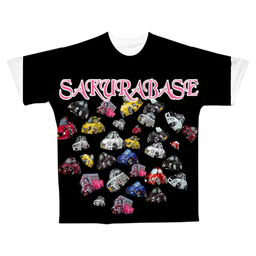 サクラベースと愉快な仲間たち All-Over Print T-Shirt