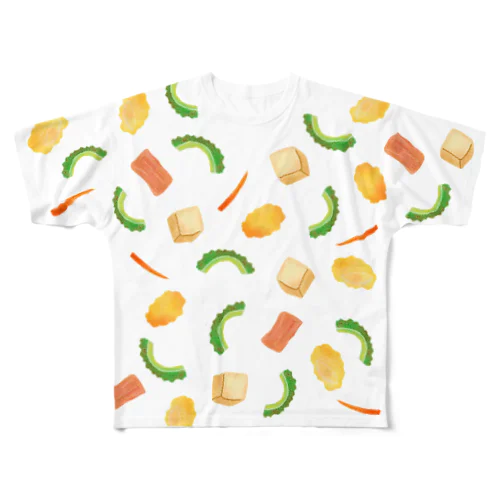 ごーやちゃんぷる 両面プリント All-Over Print T-Shirt