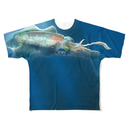 フルグラ☆アオリイカ【深海】 All-Over Print T-Shirt