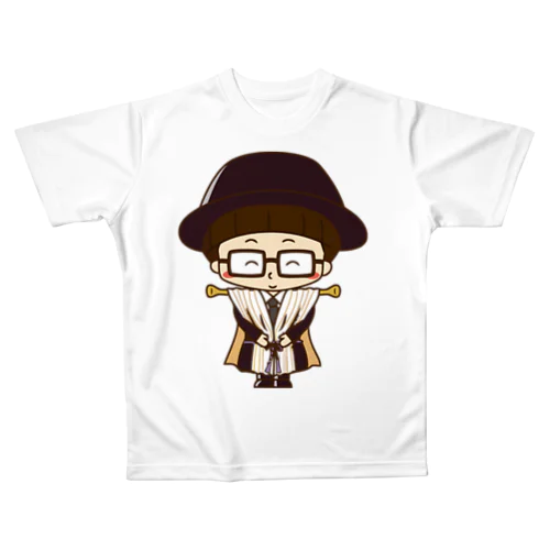 カーテンマンJr.（ありがとう）のフルグラフィックTシャツ All-Over Print T-Shirt