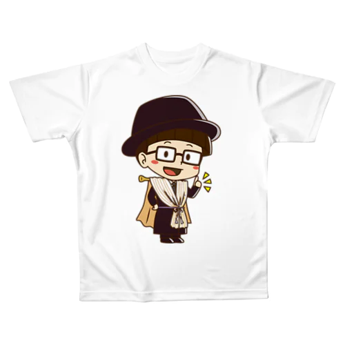 カーテンマンJr.（いいね）のフルグラフィックTシャツ All-Over Print T-Shirt