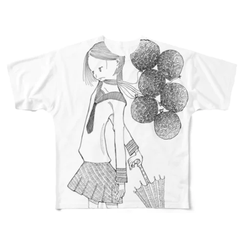 わたしは自由に浮かんでいたい All-Over Print T-Shirt