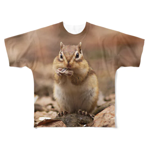 シマリス All-Over Print T-Shirt