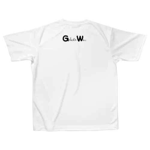 ＧＷ がんばれ　わい　黒文字 All-Over Print T-Shirt