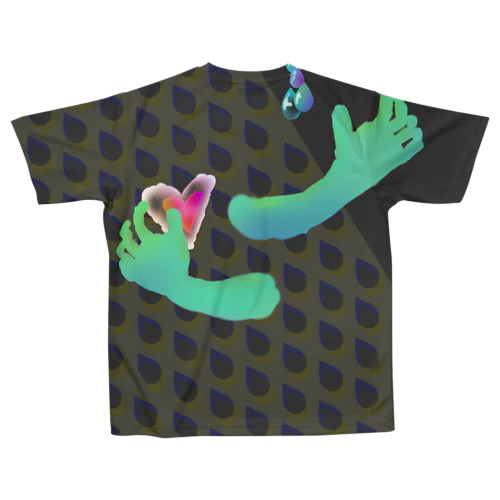 雨ときどきハグ All-Over Print T-Shirt