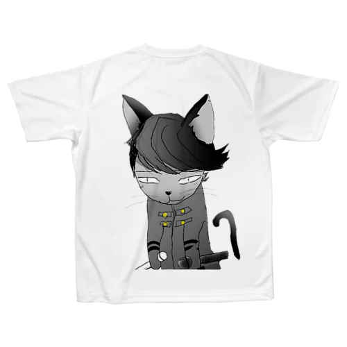 どっかの借りてきたヌコ All-Over Print T-Shirt