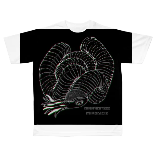 ニッポニテス(黒) All-Over Print T-Shirt