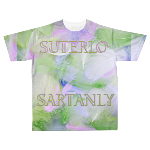 DINALIS DINALIS DINALIS 羽根 All-Over Print T-Shirt