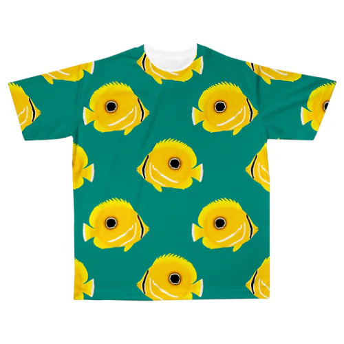 ウミヅキチョウチョウオ All-Over Print T-Shirt