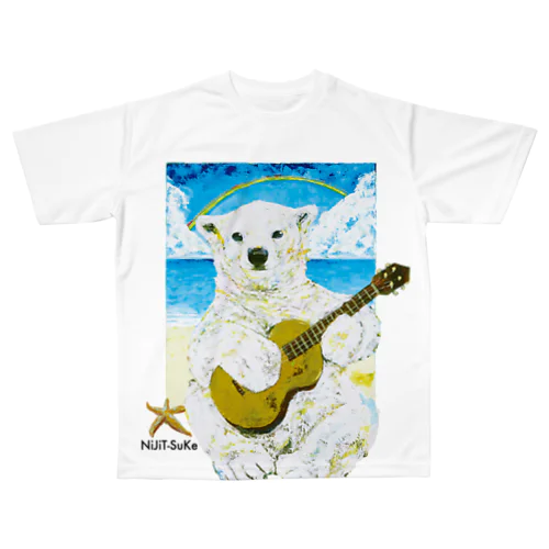 ウクレレシロクマ All-Over Print T-Shirt