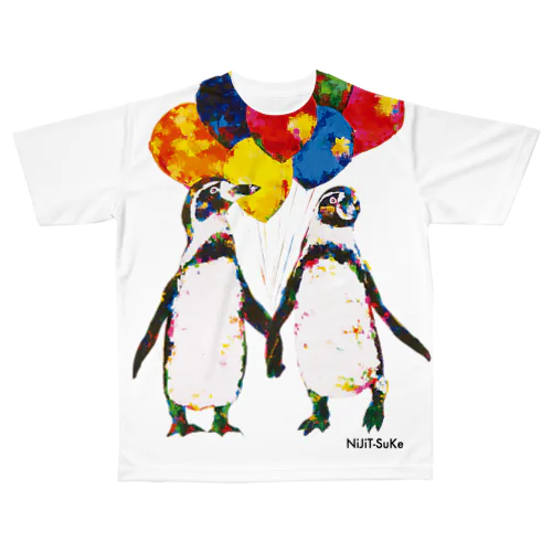 風船ペンギン All-Over Print T-Shirt