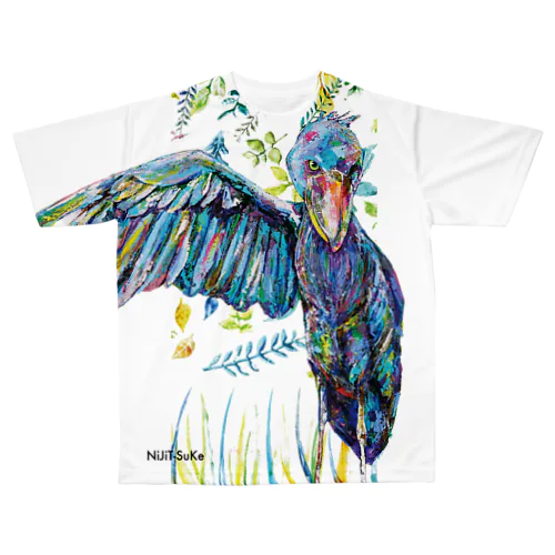 ハシビロコウ All-Over Print T-Shirt