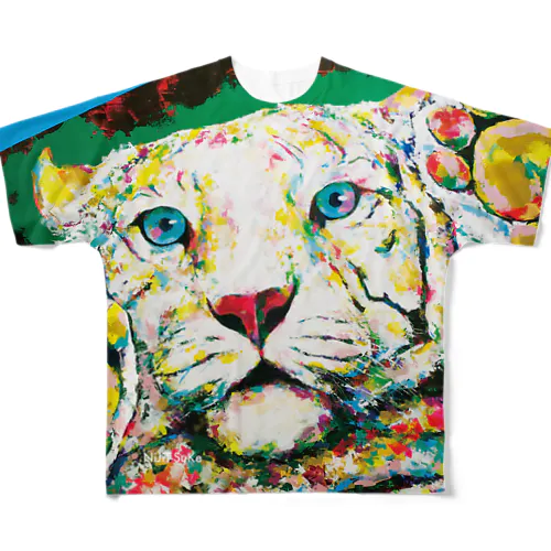 ホワイトタイガー All-Over Print T-Shirt