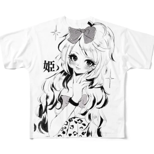 姫GALピクチャー All-Over Print T-Shirt