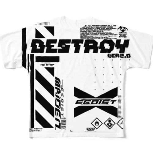 ですとろい All-Over Print T-Shirt