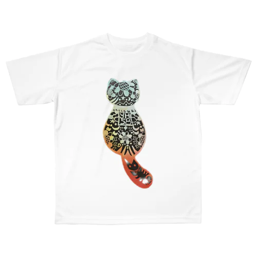 カラフル猫 All-Over Print T-Shirt