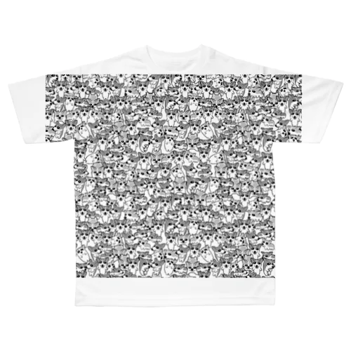コーギープロジェクト/総柄/ホワイト All-Over Print T-Shirt
