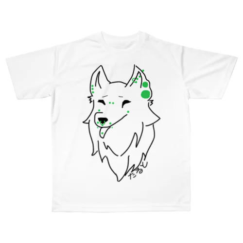 たるとオオカミ(ホワイト) All-Over Print T-Shirt