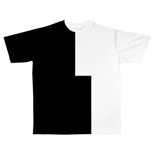 Blow-works Black / White All-Over Print T-Shirt