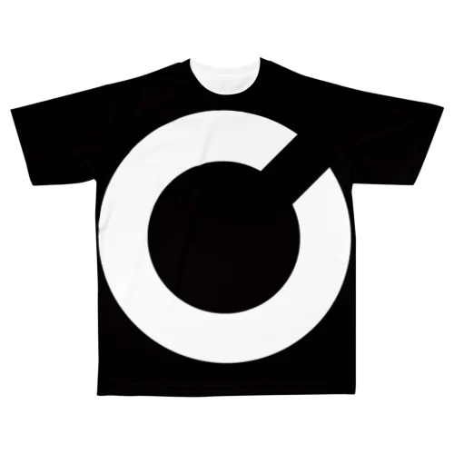 でっかいランドルト環のTシャツ（くろい） All-Over Print T-Shirt