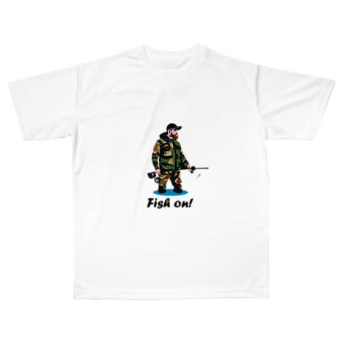 釣り人デザイン① All-Over Print T-Shirt