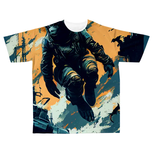 宇宙冒険さるかいな All-Over Print T-Shirt